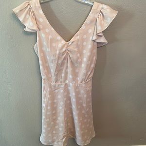 Gianni Bini pink and white polka dot dress